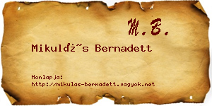 Mikulás Bernadett névjegykártya