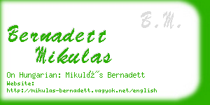 bernadett mikulas business card